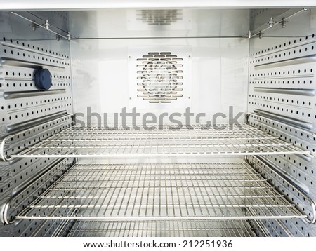 interior of big electric heating oven