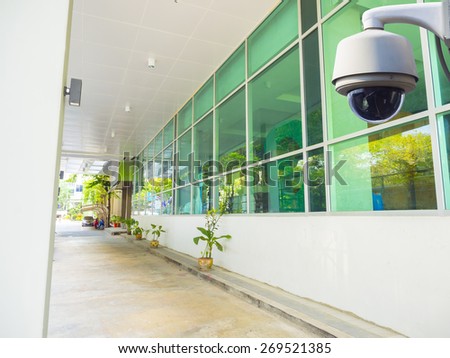 cctv installed on the pole to property protection, outdoor security