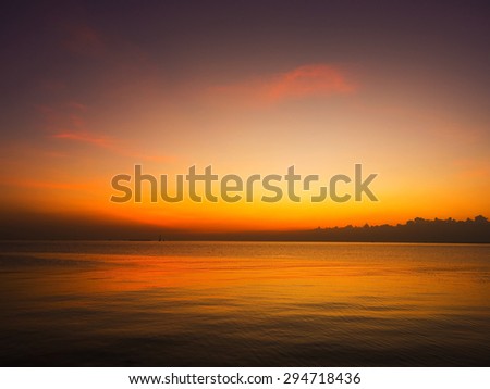 twilight effect added on colorful sunset sky background