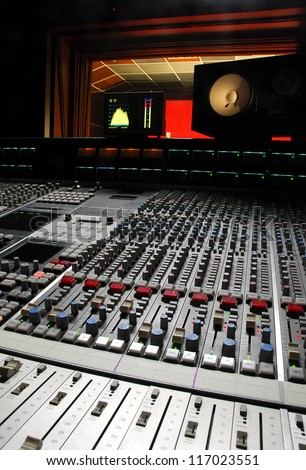recording desk sound studio
