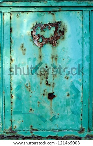old green metal door background