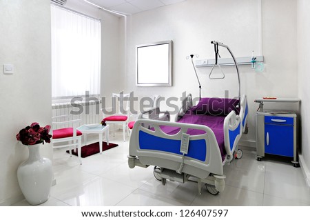 Interior Of Empty Hospital Room