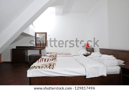 Modern double bedroom interior