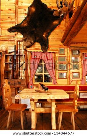 Restaurant with hunting decor
