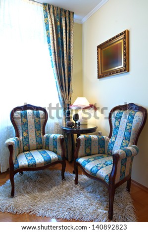 two armchairs in living room