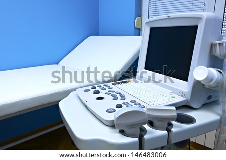Medical Ultrasound Diagnostic Equipment At Clinic