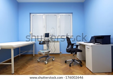 Interior room with Medical ultrasound diagnostic equipment