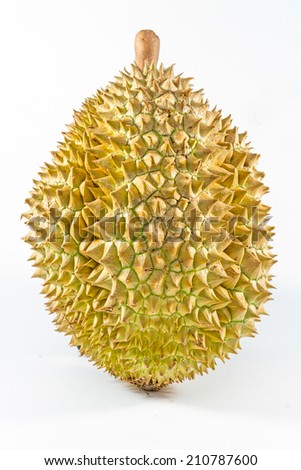 Durian fruit isolated on white background