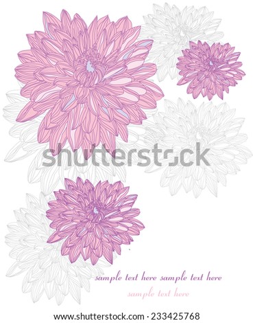 decorative vector background with beautiful pink flowers,pink flowers