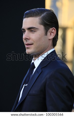 LOS ANGELES - APR 16: Zac Efron at the premiere of Warner Bros. Pictures\' \'The Lucky One\' at Grauman\'s Chinese Theatre on April 16, 2012 in Los Angeles, California