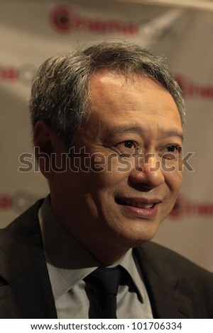 LAS VEGAS - APR 26: Ang Lee promotes \'Life Of PI\' at  CinemaCon, the official convention of the National Association of Theater Owners at Caesars Palace on April 26, 2012 in Las Vegas, Nevada