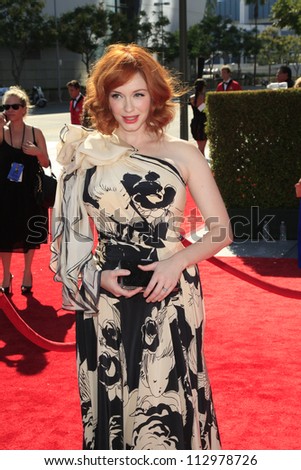 LOS ANGELES, CA - SEP 15: Christina Hendricks at the Academy Of Television Arts & Sciences 2012 Creative Arts Emmy Awards held at Nokia Theater on September 15, 2012 in Los Angeles, California