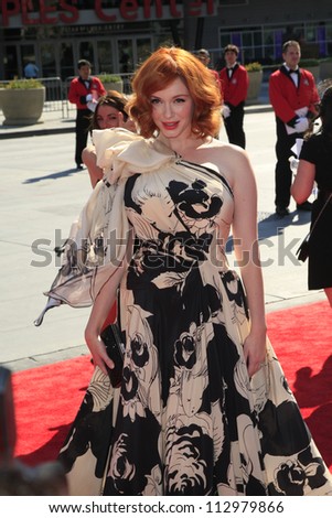 LOS ANGELES, CA - SEP 15: Christina Hendricks at the Academy Of Television Arts & Sciences 2012 Creative Arts Emmy Awards held at Nokia Theater on September 15, 2012 in Los Angeles, California