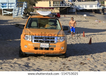 MALIBU - OCT 4: Thomas Kasp who just finished shooting \'Space Warriors\' with Josh Lucas and who was also on \'Modern Family\' is seen on the beach on October  4, 2012 in Malibu, California