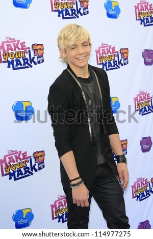 LOS ANGELES - OCT 6: Ross Lynch at the \'Make Your Mark: Shake It Up Dance Off 2012\' at LA Center Studios on October 6, 2012 in Los Angeles, California