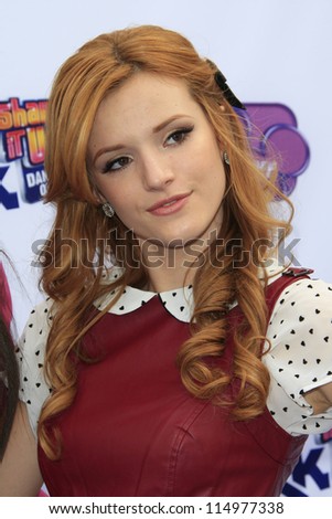 LOS ANGELES - OCT 6: Bella Thorne at the 'Make Your Mark: Shake It Up Dance Off 2012' at LA Center Studios on October 6, 2012 in Los Angeles, California