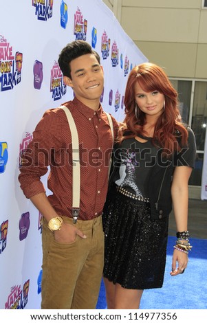LOS ANGELES - OCT 6: Debby Ryan, Roshon Fegan at the \'Make Your Mark: Shake It Up Dance Off 2012\' at LA Center Studios on October 6, 2012 in Los Angeles, California