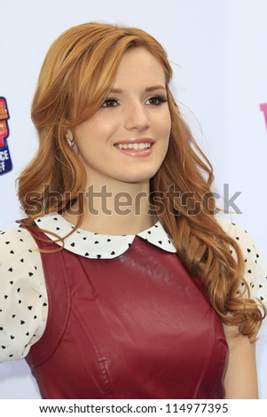 LOS ANGELES - OCT 6: Bella Thorne at the 'Make Your Mark: Shake It Up Dance Off 2012' at LA Center Studios on October 6, 2012 in Los Angeles, California