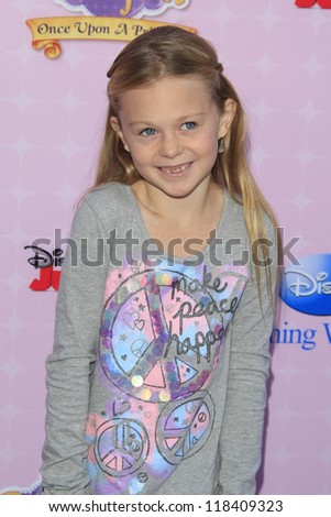 BURBANK - NOV 10: Isabella Cramp at the premiere of Disney Channels' 'Sofia The First: Once Upon a Princess' at Walt Disney Studios on November 10, 2012 in Burbank, California