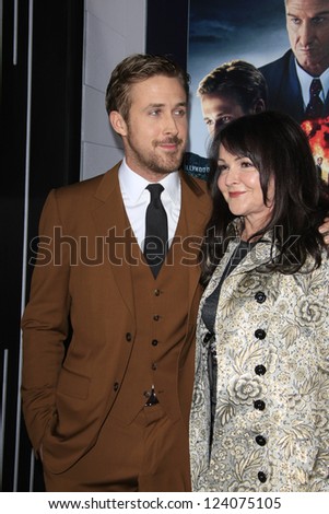 LOS ANGELES - JAN 7: Donna Gosling, Ryan Gosling at Warner Bros. Pictures\' \'Gangster Squad\' premiere at Grauman\'s Chinese Theater on January 7, 2013 in Los Angeles, California