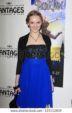 LOS ANGELES - JAN 15: Darcy Rose Byrnes at the opening night of \'Peter Pan\' at the Pantages Theater on January 15, 2013 in Los Angeles, California