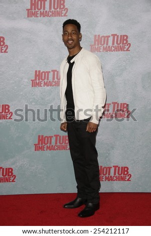 LOS ANGELES - FEB 18: Brandon T. Jackson at the \'Hot Tub Time Machine 2\' premiere on February 18, 2014 in Los Angeles, California