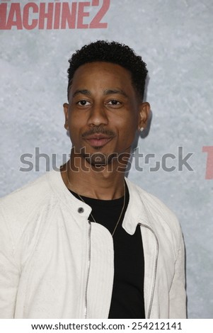 LOS ANGELES - FEB 18: Brandon T. Jackson at the 'Hot Tub Time Machine 2' premiere on February 18, 2014 in Los Angeles, California