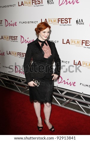 LOS ANGELES - JUN 17: Christina Hendricks at the \'Drive\' premiere during the 2011 Los Angeles Film Festival at Regal Cinemas L.A. Live in Los Angeles, California on June 17, 2011.