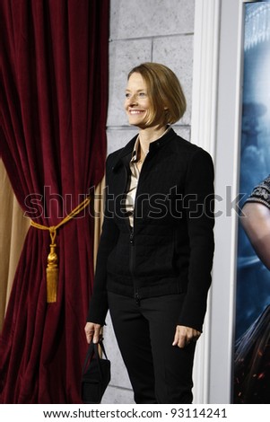 LOS ANGELES - DEC 6: Jodie Foster at the premiere of Warner Bros. Pictures\' \'Sherlock Holmes: A Game Of Shadows\' at the Regency Village Theater on December 6, 2011 in Los Angeles, California