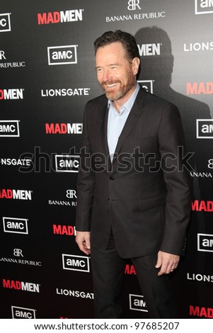 LOS ANGELES, CA - MAR 14: Bryan Cranston at AMC\'s special screening of \'Mad Men\' season 5 held at ArcLight Cinemas Cinerama Dome on March 14, 2012 in Los Angeles, California