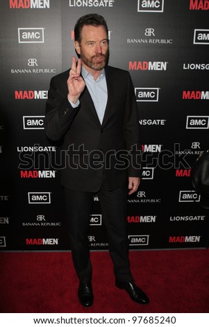 LOS ANGELES, CA - MAR 14: Bryan Cranston at AMC\'s special screening of \'Mad Men\' season 5 held at ArcLight Cinemas Cinerama Dome on March 14, 2012 in Los Angeles, California