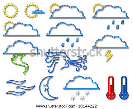 weather symbols clip art. stock photo : Weather Symbol