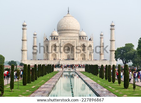 Taj Mahal, India. A famous historical monument
