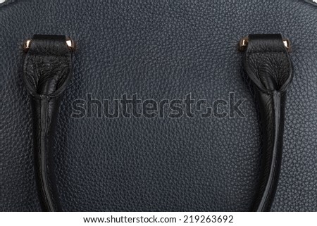 Dark blue leather female purse closeup