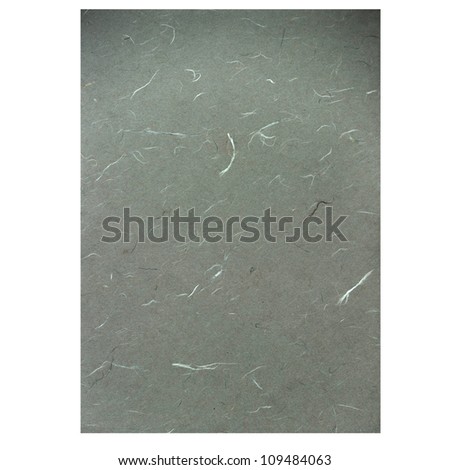 Grey rice paper texture on white background.