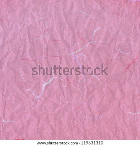 old pink crumpled rice paper texture background