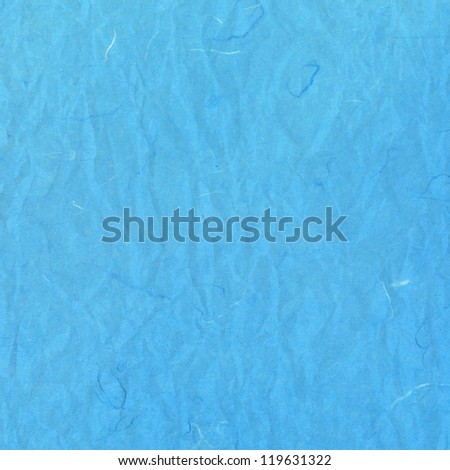 old light blue crumpled rice paper texture background