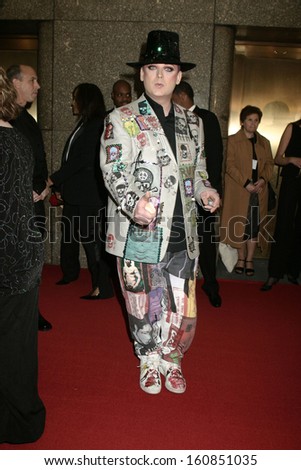 Boy George arrives at the 58th annual Tony awards on June 6, 2004 at Radio City Music Hall in New York City