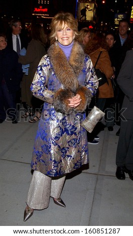 Jane Fonda at the opening night of the Broadway play THE GOOD BODY, NY, on November 15, 2004