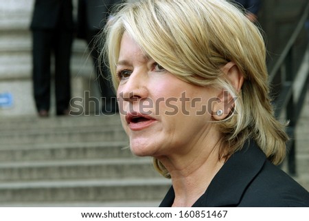 Martha Stewart arrives at Federal Court in Manhattan for sentencing July 16, 2004 in New York City