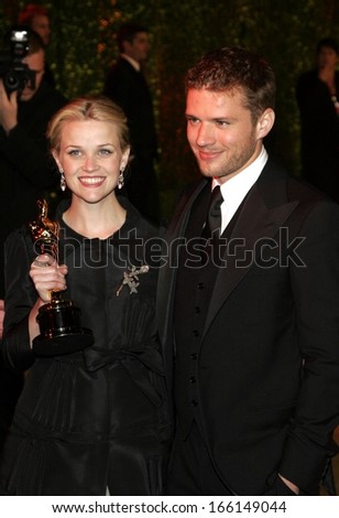 Reese Witherspoon, Ryan Phillipe at Vanity Fair Oscar Party, Mortons Restaurant in West Hollywood, Los Angeles, CA, Sunday, March 05, 2006