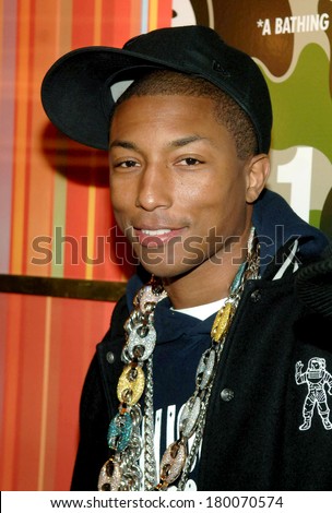 Pharrell Williams at A Bathing Ape One Year Anniversary Party, Marquee nightclub, New York, NY, Wednesday, January 25, 2006