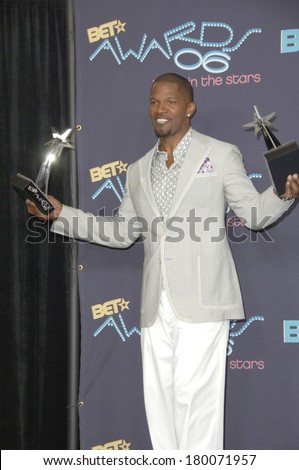 Jamie Foxx in the press room for BET 2006 AWARDS Show - PRESS ROOM, The Shrine Auditorium, Los Angeles, CA, June 27, 2006