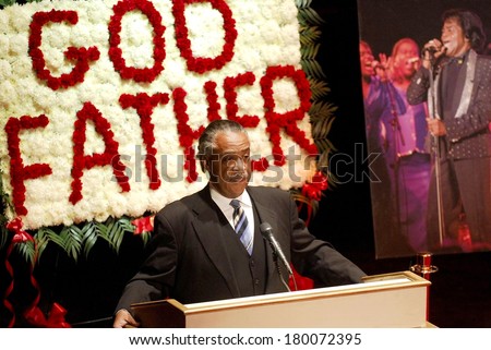 Reverend Al Sharpton inside for Godfather of Soul James Brown Harlem Memorial Viewing, Apollo Theater, New York, NY, December 28, 2006