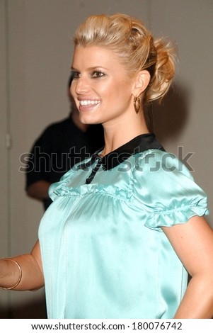 Jessica Simpson at talk show appearance for Guests Arrive for MTV\'s Total Request Live TRL, MTV Studio in Times Square Manhattan, New York, August 29, 2006