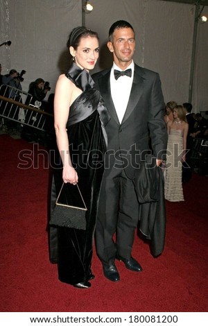 Winona Ryder, in Marc Jacobs, Marc Jacobs at Metropolitan Museum of Art Costume Institute Gala-Poiret King of Fashion, The Metropolitan Museum of Art, New York, May 07, 2007
