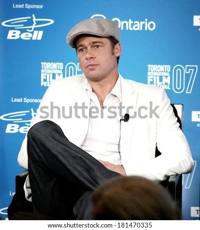 Brad Pitt at press conference for THE ASSASSINATION OF JESSE JAMES BY THE COWARD ROBERT FORD Press Conference at 32nd Annual Toronto International Film Festival, Four Seasons Hotel, Sept 08, 2007