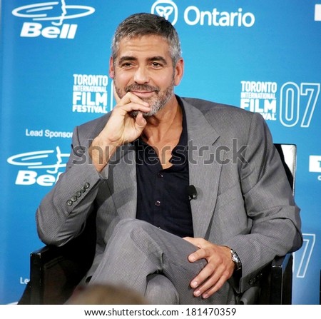 George Clooney at the press conference for MICHAEL CLAYTON Press Conference at the 32nd Annual Toronto International Film Festival, Four Seasons Hotel, Toronto September 08, 2007