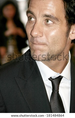 Clive Owen at ELIZABETH THE GOLDEN AGE Gala Premiere at the 32nd Annual Toronto International Film Festival, Roy Thomson Hall, Toronto, Canada, ON, September 09, 2007