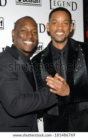 Tyrese, Will Smith at I AM LEGEND Premiere, WAMU Theatre at Madison Square Garden, New York, NY, December 11, 2007